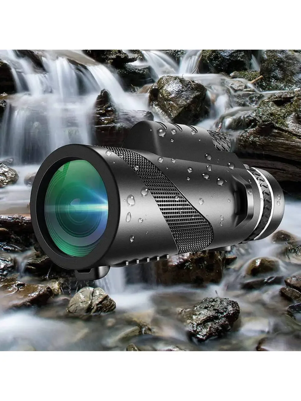 Monocular-Telescope 80x100 High Powered Monocular w/ Smartphone Adapter & Tripod